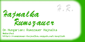 hajnalka rumszauer business card